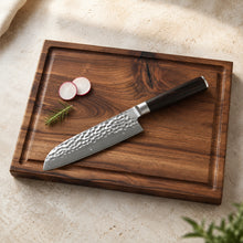 Chefbrett & Damastmesser-Set aus Nussbaum – NaturalWood