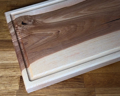 Esche Vollholz-Schneidebrett 50 × 30 × 4 cm für tägliche Küchenarbeiten