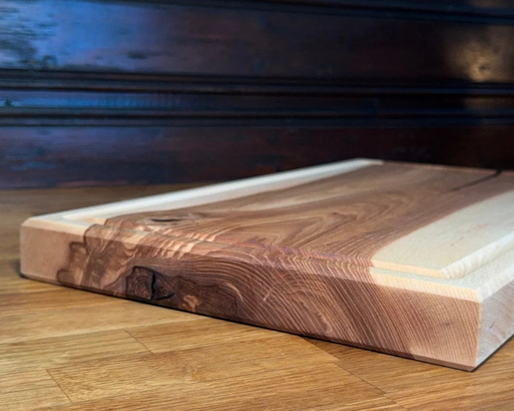 Esche-Küchenbrett 50 × 30 cm – 4 cm starkes Vollholz für die Vorbereitung