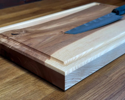 Esche Schneidebrett 50 × 30 × 4 cm aus einem Stück Vollholz