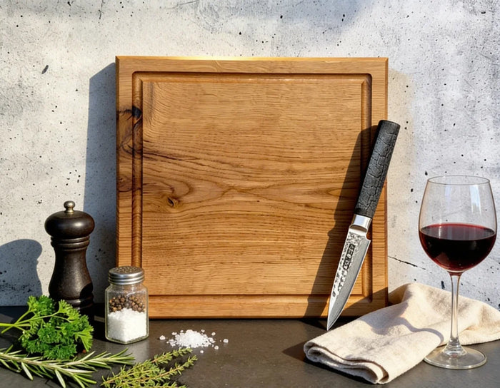Eiche Schneidebrett 30 × 30 × 4 cm – kompakt und jeden Tag zur Hand