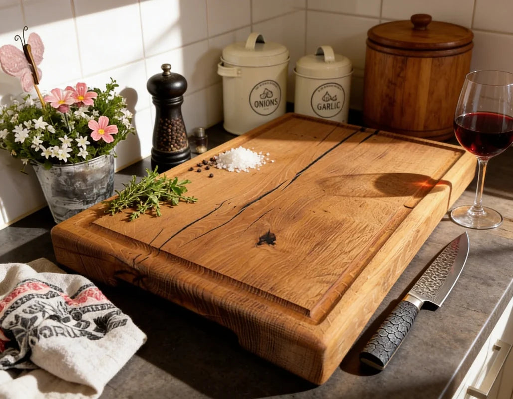 Heavy Board 70x40x6 aus Eiche für große Fleischstücke