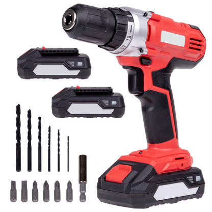 20V Li-Ion cordless drill/driver including 2 batteries