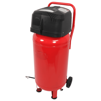 WALTER Multibrand Repacked Werkstatt-Kompressor 50 L (mit Spiralschlauch, Manometer, Adapter)