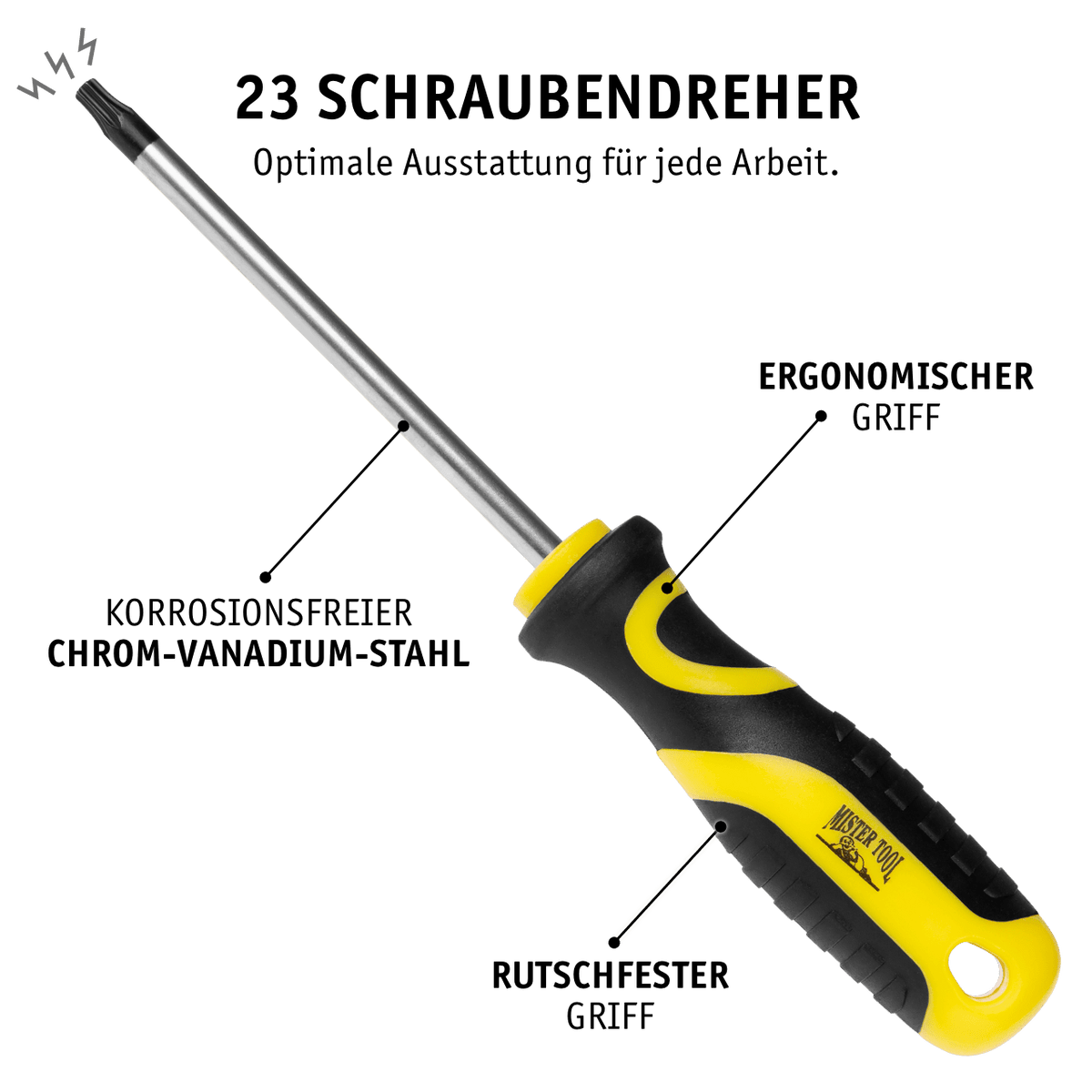 MISTER TOOL XXL-Schraubendreher- und Bitset 100-tlg.