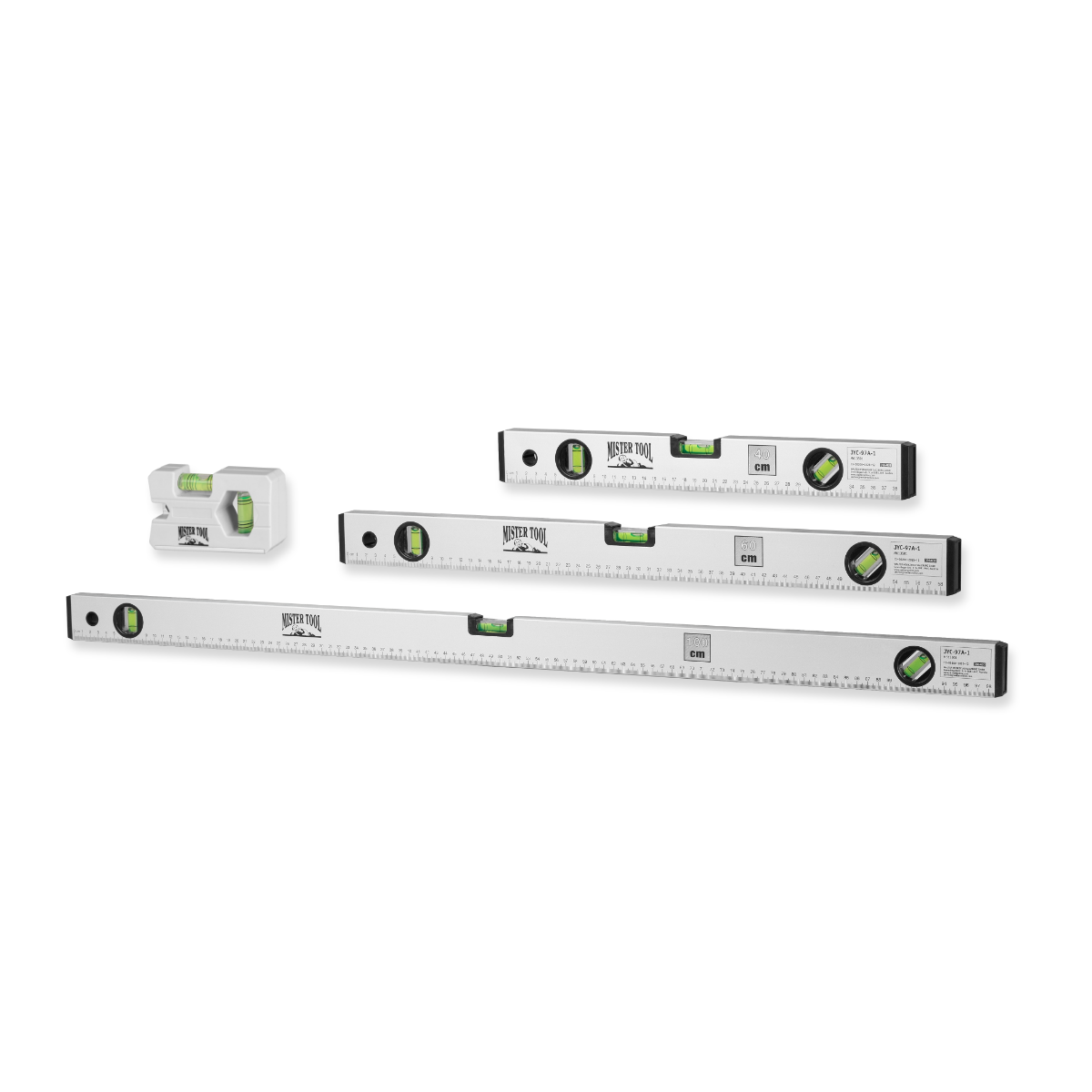 Spirit level set, 4-piece.