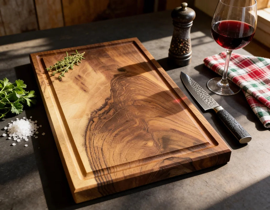 Nussbaum Schneidebrett 50 × 30 × 4 cm – mehr Länge für jeden Tag