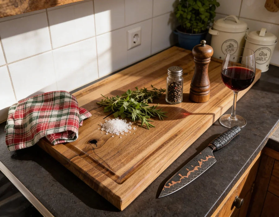 Nussbaum Schneidebrett 80 × 40 × 3,8 cm – wenn richtig viel aufs Brett kommt