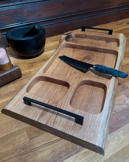 Pitmaster Board SideFlow Quad – Eiche | 71×34×4 cm