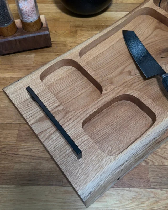 Pitmaster Board SideFlow Quad – Eiche | 71×34×4 cm