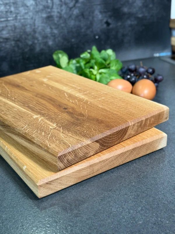 Vesperbrett Eiche 30×20×2,5 cm – Frühstücksbrett & kleines Schneidebrett | CHEFBRETTCHEN Klassik