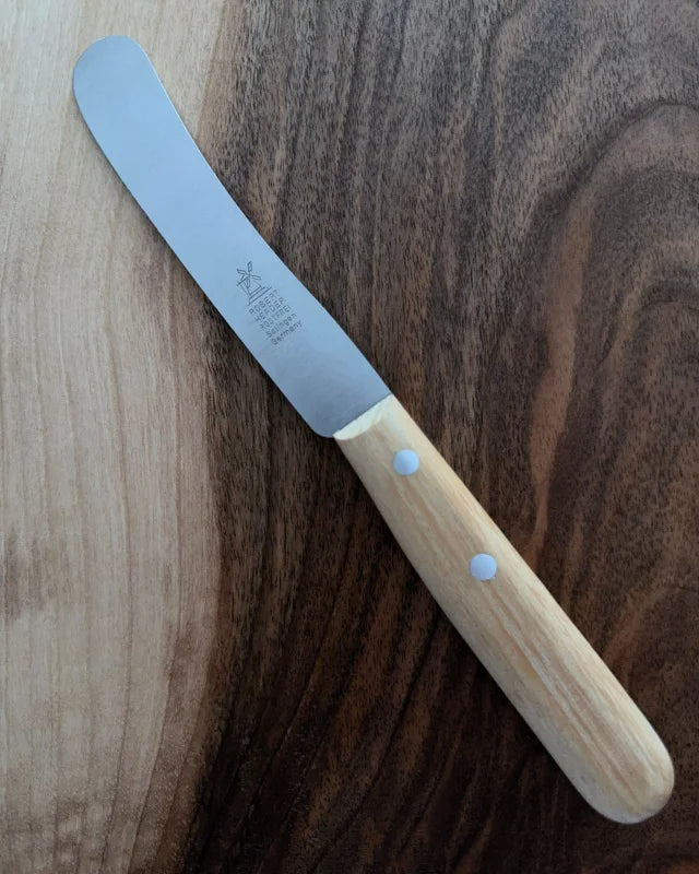 Windmühlenmesser Buckels 118 mm mit Robinienholzgriff – rostfrei, handgefertigt und perfekt für Frühstück und Brotzeit